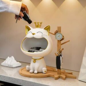 CUTE CAT KEY HOLDER & STORAGE ORGANIZER – MULTI-FUNCTION DESK DECOR