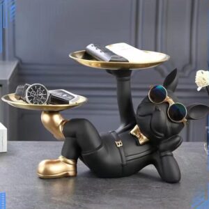 MODERN BULLDOG TRAY ORNAMENT – MULTI-FUNCTION STORAGE & HOME DECOR