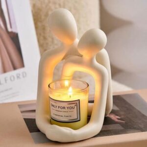 COUPLE EMBRACE CANDLE HOLDER ORNAMENT – ROMANTIC HOME DECOR